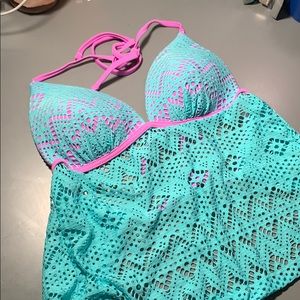 Blue and Purple Tankini